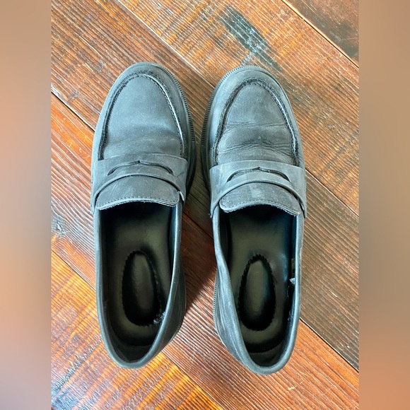 Portland Leather Black Platform Loafers - Picture 2 of 6